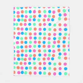 春パステルスポット フリースブランケット