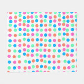 春パステルスポット フリースブランケット (正面(横))