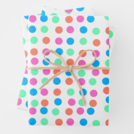 春パステルスポット ラッピングペーパーシート