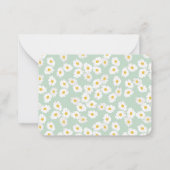 春パステルセージブルーデイジー名前をカスタムする ノートカード (裏面)