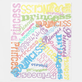 春パステルネームコラージュフリースブランケット フリースブランケット