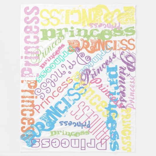 春パステルネームコラージュフリースブランケット フリースブランケット (正面)