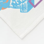 春パステルネームコラージュフリースブランケット フリースブランケット (角)