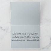 春パステルフラワーアンドバード付きバードハウス カード (内部)