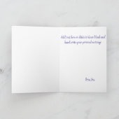 春パステルフラワーズフクロウ カード (内部)