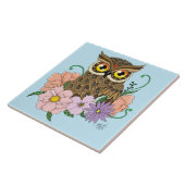 春パステルフラワーズフクロウ タイル (側面)