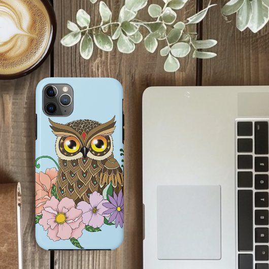 春パステルフラワーズフクロウ Case-Mate iPhoneケース