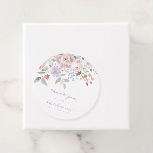 春パステルフローラブライダルシャワーサンキュー フェイバータグ (インサイチュ)
