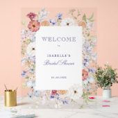 春パステルフローラブライダルシャワー歓迎 アクリルサイン (ウェディング)