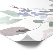 春パステルフローラブライダルシャワー歓迎 ポスター (角)