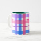 春パステルプレイドマグ ツートーンマグカップ (正面左)