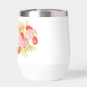 春パステル魅力的フローラウォーターカラーアート (背面)