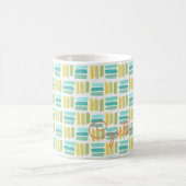 春パターカラフルン夏の名前アーティザンおもしろい コーヒーマグカップ (中央)