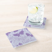 春パターン ガラスコースター (アングル)