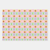 春パッチラッピング紙セット ラッピングペーパーシート (正面)