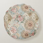 春パッチワークシームレス ラウンドクッション (裏面)