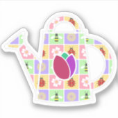 春パッチ等高線ステッカー シール (正面)