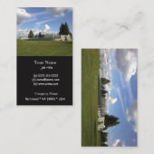 春パーク、美しい青空、白い雲… 名刺 (正面/裏面)