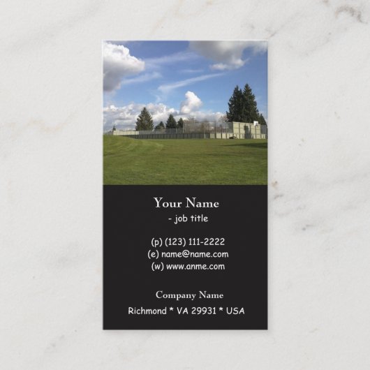 春パーク、美しい青空、白い雲… 名刺 (正面)