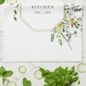 春パーソナライズされたワイルドフラワーズキッチンタオル キッチンタオル (折り畳み)