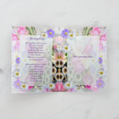 春パーソナライズされた花束ハッピーバースデー カード (内部)