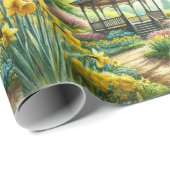 春パーティーダフォジルとガゼボラッピング紙 ラッピングペーパー (ロールコーナー)