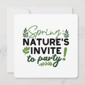 春パーティー – ネイチャーお祝いコール シーズンカード (正面)