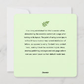 春パーティー – ネイチャーお祝いコール シーズンカード (裏面)