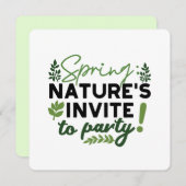 春パーティー – ネイチャーお祝いコール シーズンカード (正面/裏面)