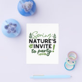 春パーティー – ネイチャーお祝いコール チラシ (シングル)