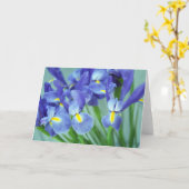 春パープルアイリスフォトアートグリーティングカード カード (黄色い花)