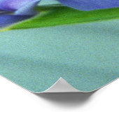 春パープルアイリスフラワーズポスターアートプリント ポスター (角)