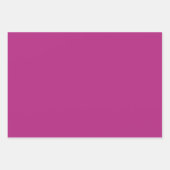 春パープルピンクのチューリップ無地の(カラー) ラッピングペーパーシート (正面3)