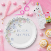 春パープルピンクワイルドフラワーズブライダルシャワー ペーパープレート (パーティー)
