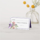 春パープルピーチ結婚フローラズプレイス プレイスカード (裏面)