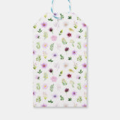 春パープルフローラブライダルシャワーありがとう ギフトタグ (裏面)