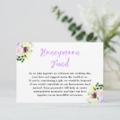 春パープル結婚フローラハネムーン基金 エンクロージャーカード (スタンド正面)