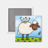 春ヒツジ マグネット (正面/裏面)
