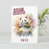 春ビベスパンダ誕生日カード シーズンカード (スタンド正面)