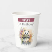 春ビベスパンダ – 1歳の誕生日 –  紙コップ (裏面)
