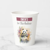 春ビベスパンダ – 1歳の誕生日 –  紙コップ (正面)