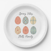 春ビベスパーソナライズされた – イースター紙プレートウィット