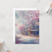 春ビレッジシーンハローフラット カード (正面/裏面インサイチュ)