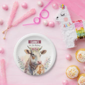 春ビーズカウバースデーパーティー –  ペーパープレート (パーティー)