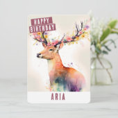 春ビーズディアー誕生日カード シーズンカード (スタンド正面)