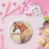 春ビーズホース – バースデーパーティー –  ペーパープレート (パーティー)