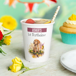 春ビーブパピー – 1歳の誕生日 –  紙コップ