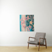 春ピクニックアンダーさくらんぼツリーフラワーズ山富士 タペストリー (インサイチュ)