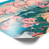 春ピクニックアンダーさくらんぼツリーフラワーズ山富士 フォトプリント            (角)