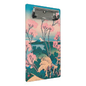 春ピクニックアンダーさくらんぼツリーフラワーズ山富士 ミニクリップボード (アングル)